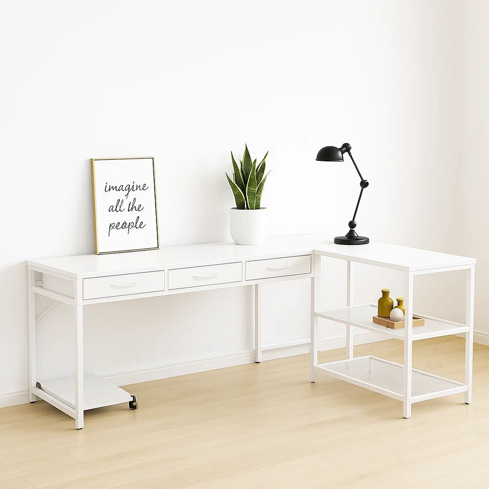 Escritorio Prisma En L - Blanco image number 0.0