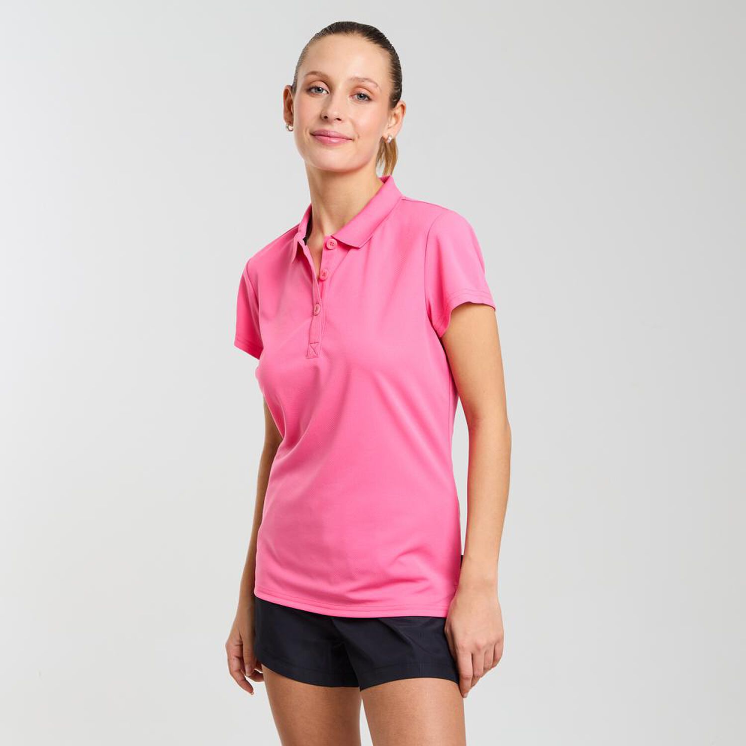 Polera Deportiva Manga Corta Cuello Polo Mujer Wetland image number 2.0