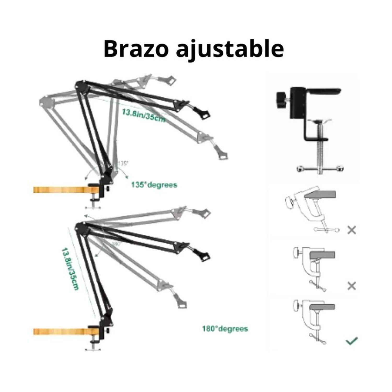 Soporte Brazo Articulado Celular Mesa Profesional image number 4.0