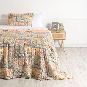 Cubrecama Quilt Cosido Patchwork 1.5 Plazas Gales