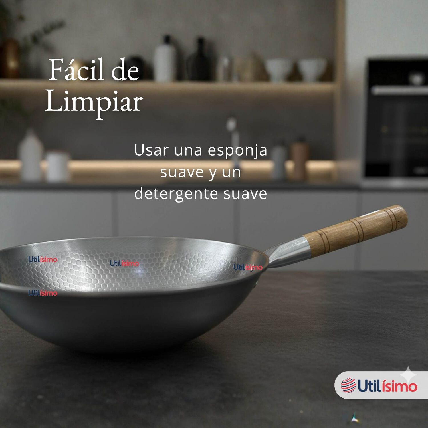 Sart&eacute;n Wok Tradicional Chino De 37cm Acero Al Carbono image number 7.0