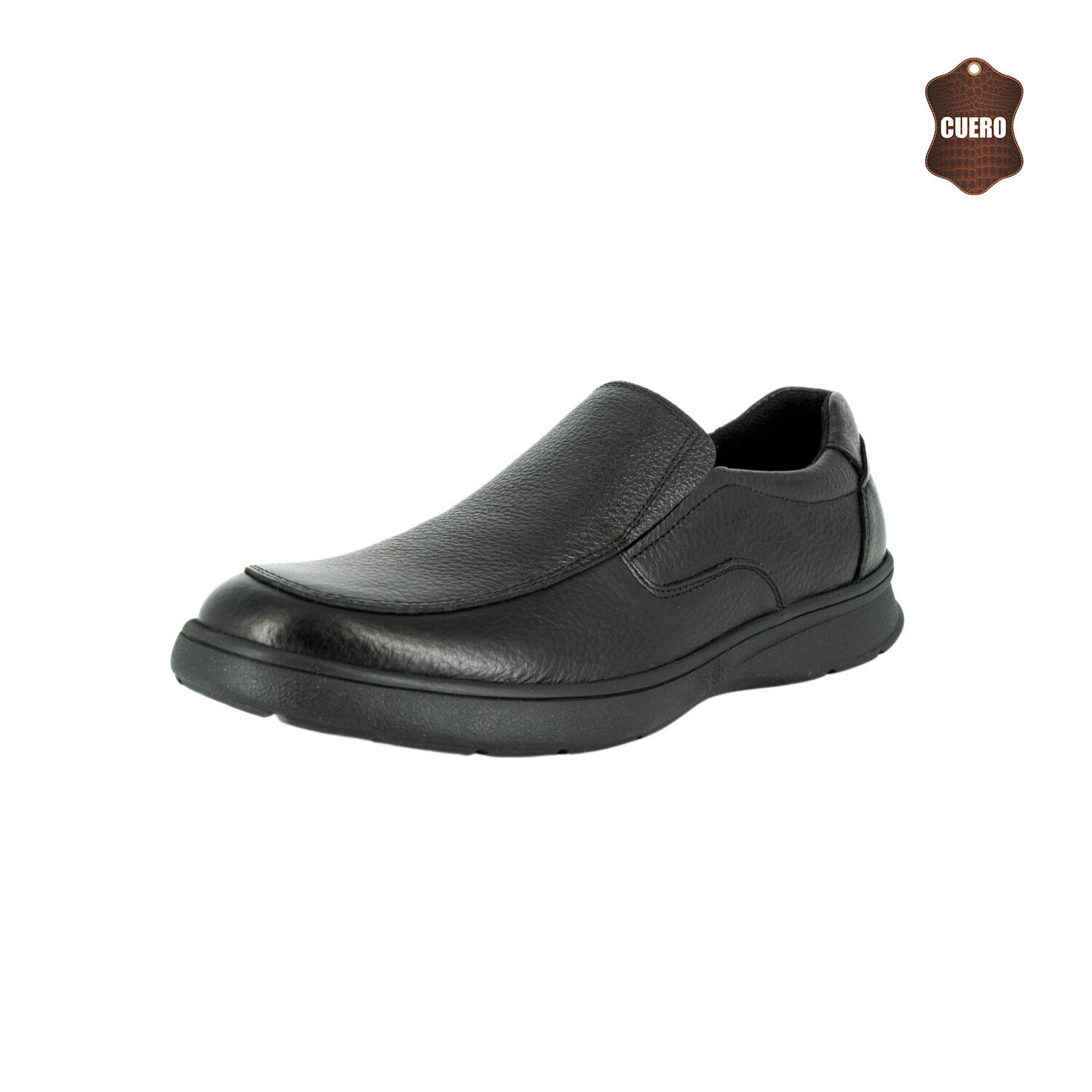 Zapato De Cuero Nardo Negro London Adixt image number 0.0