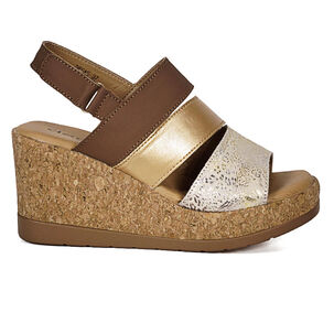 Sandalia Cuero Dava Bronce