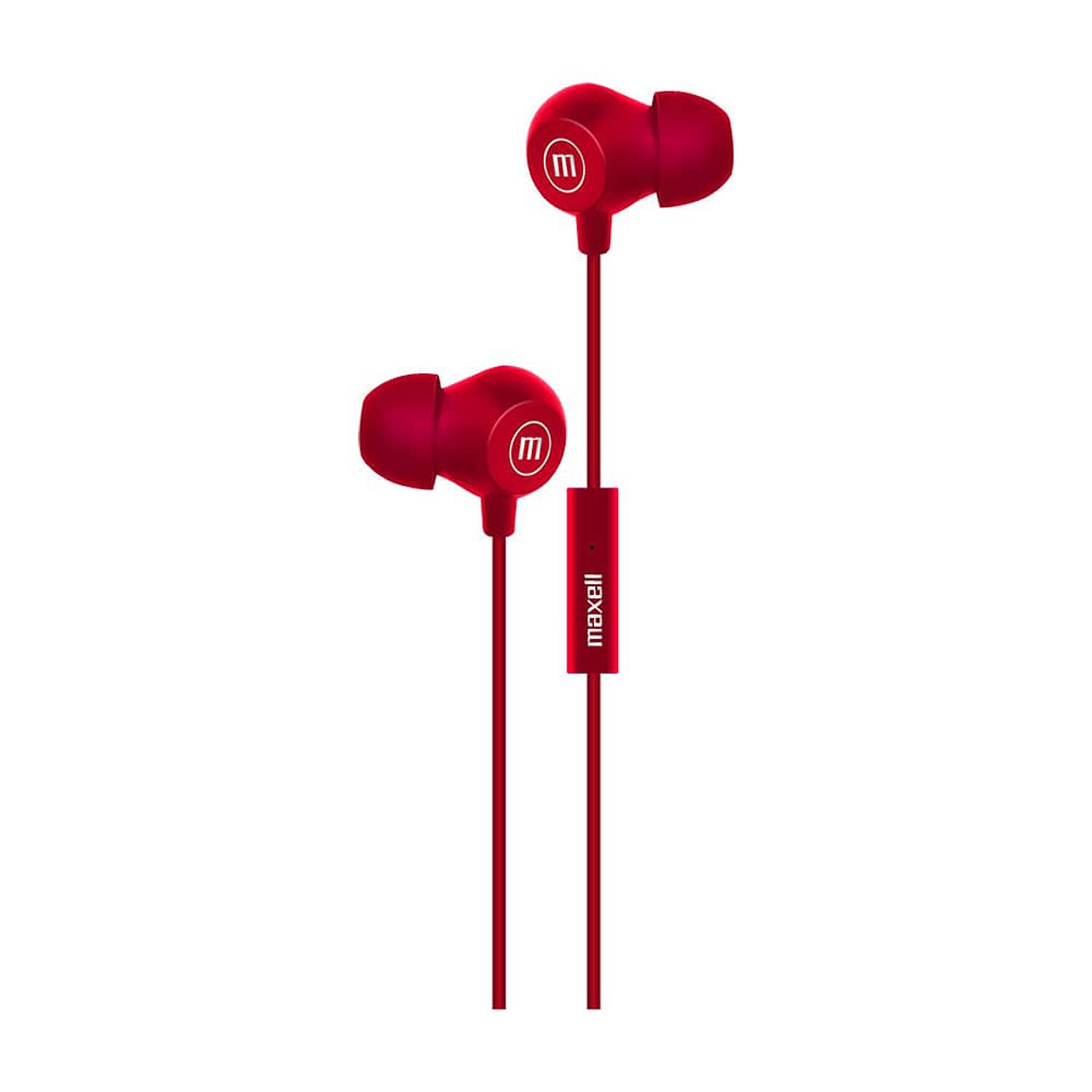 Pack 10 Aud&iacute;fonos Maxell In-bax Con Micr&oacute;fono In Ear 3.5mm Rojo image number 1.0