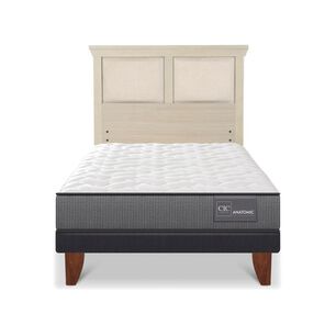 Cama Europea Cic Anatomic / 1.5 Plazas / Base Normal + Respaldo