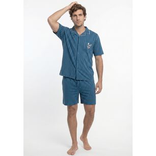 Pijama Hombre Verano 2 Piezas Algod&oacute;n Kayser 7701146-azu