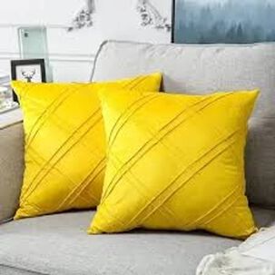 Set De 2 Cojines De Terciopelo Doble Pliegue