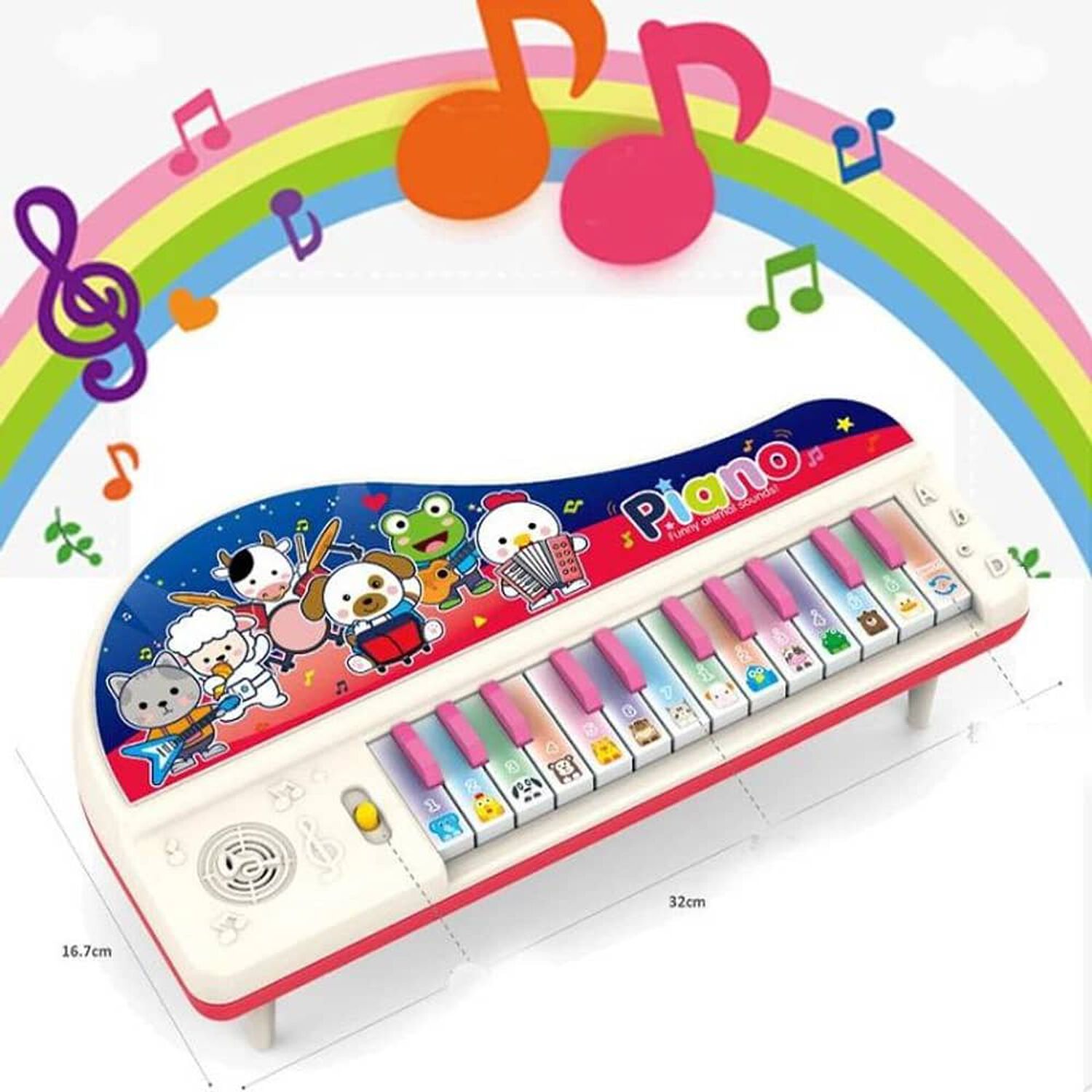 Piano Infantil Musical Animales Luces Y Melod&iacute;as Interactivo image number 1.0