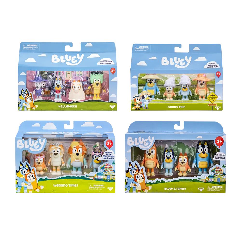 Bluey Set 4 Figuras Family Bluey Aleatorio image number 0.0