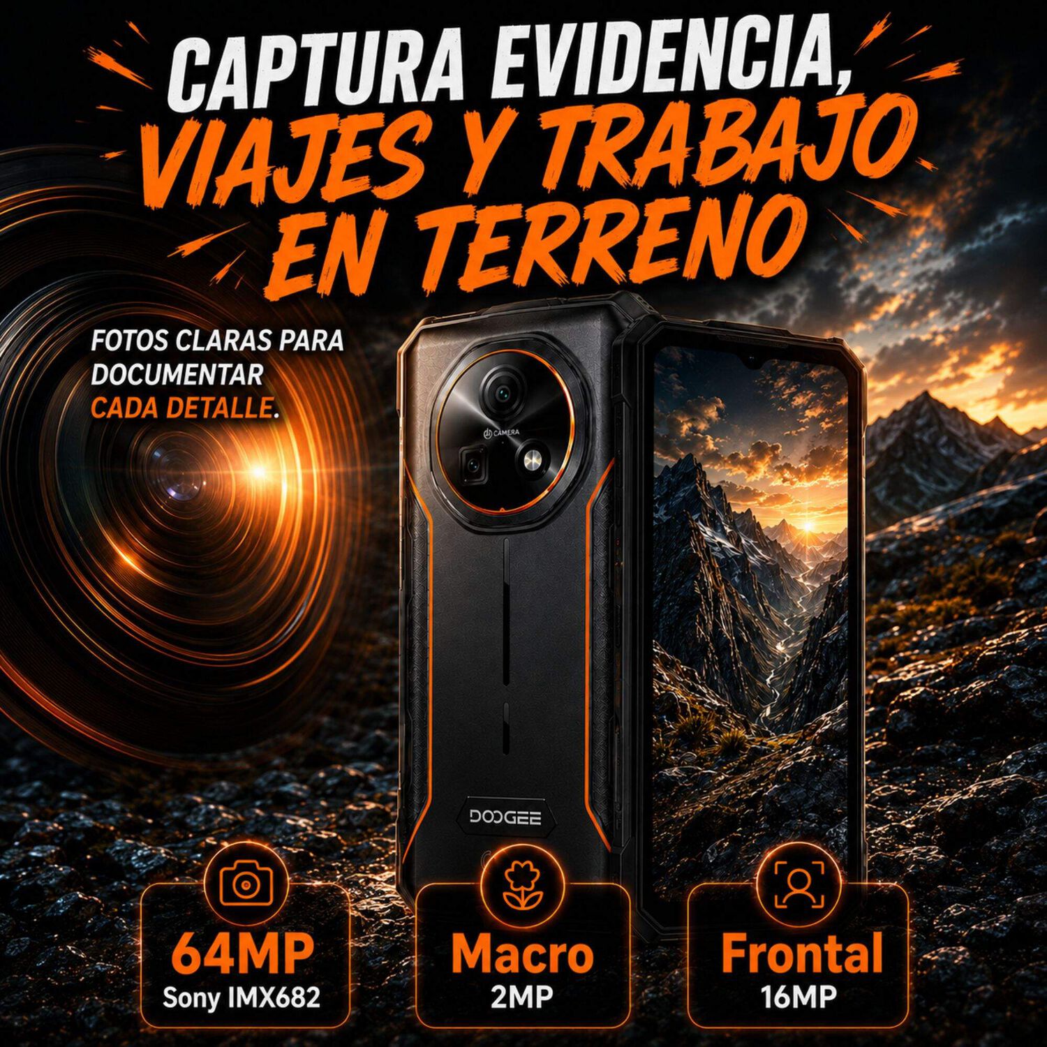 Doogee Fire 7 | Tel&eacute;fono Rugged 5g Con Bater&iacute;a De 13.000 Mah image number 7.0