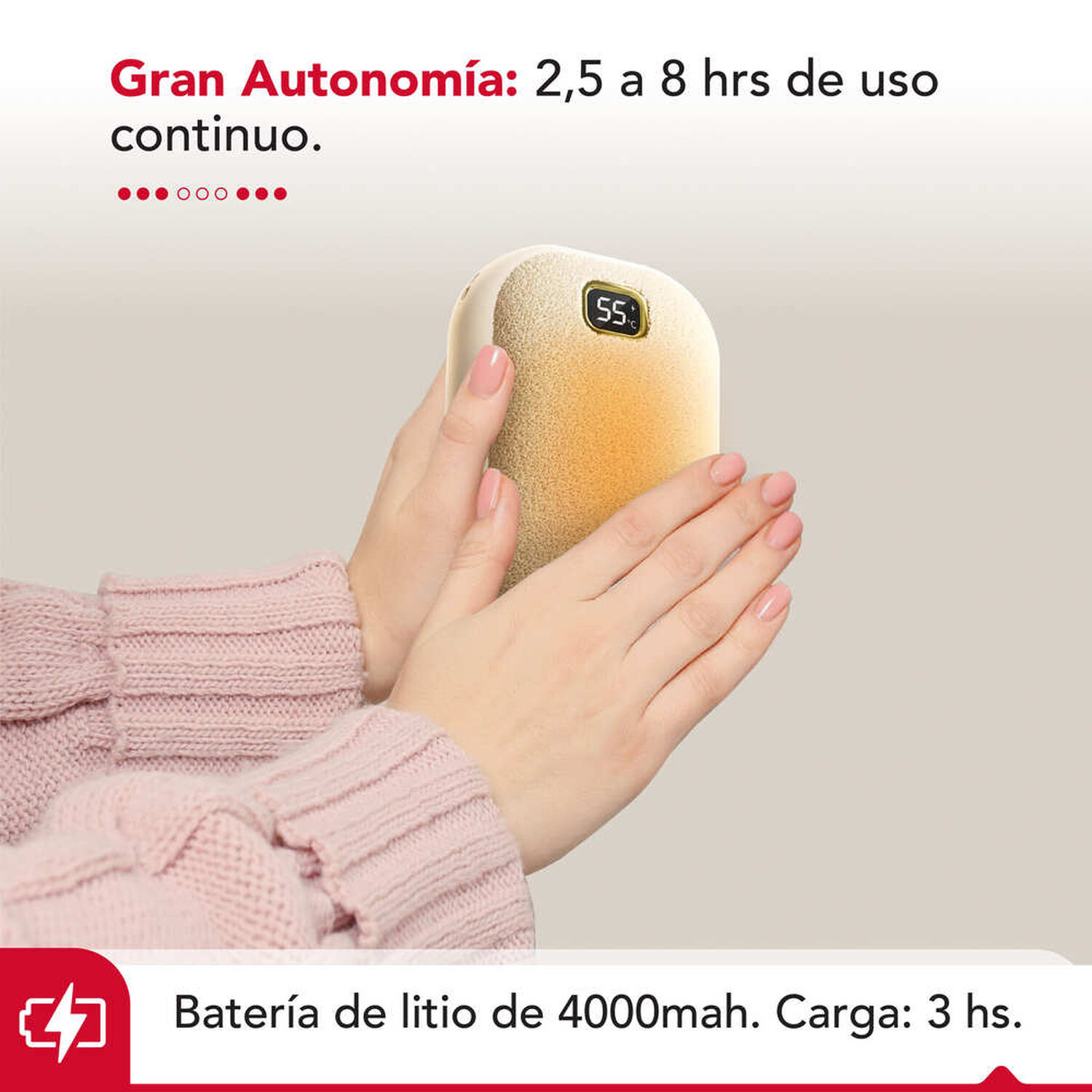 Calentador De Manos Inalambrico Thor Usb Hand Warmer image number 3.0