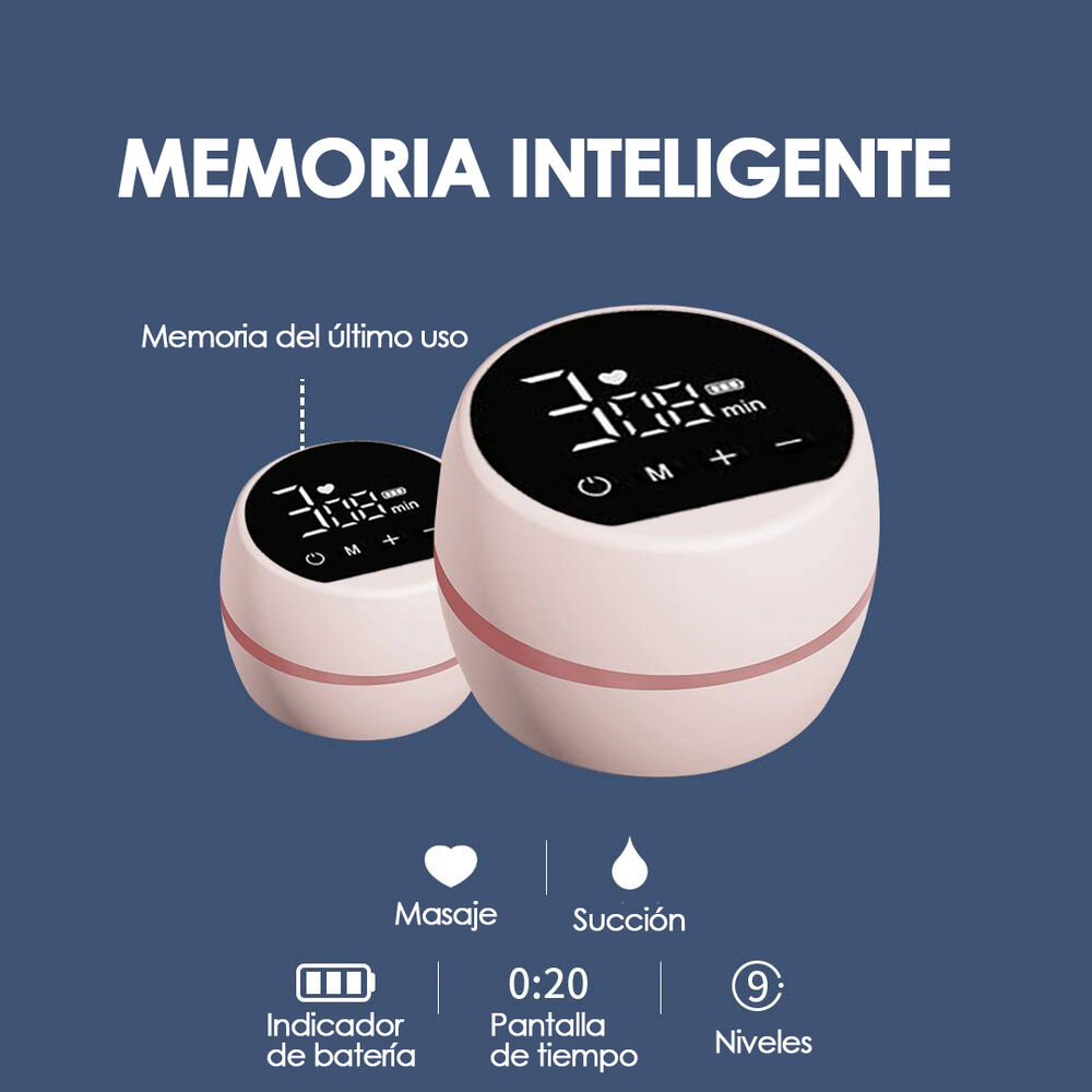 Extractor De Leche Automático Batería Rosado - Babymine image number 4.0