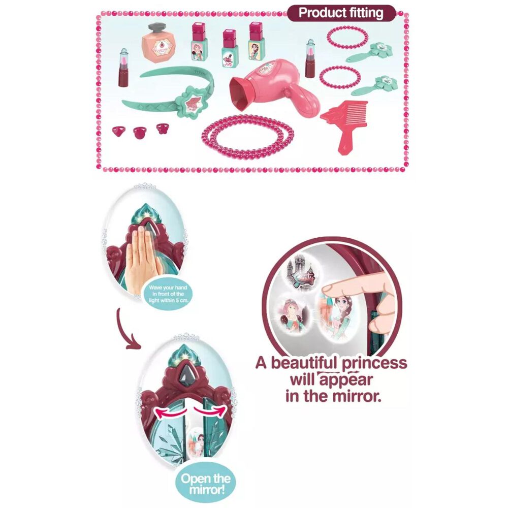 Juguete Tocador Maquillaje 6 Piezas Infantil Rosado image number 2.0