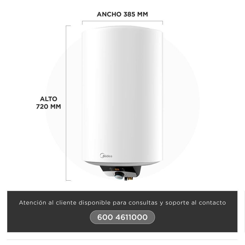 Termo El&eacute;ctrico Midea MWH50-15EFGCLW / 50 Litros image number 5.0