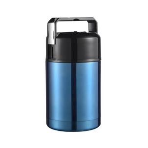 Termo Comida Acero Inoxidable 800 Ml + Cuchara Azul