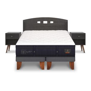 Cama Europea Cic Super Premium / 2 Plazas / Base Dividida + Set De Maderas