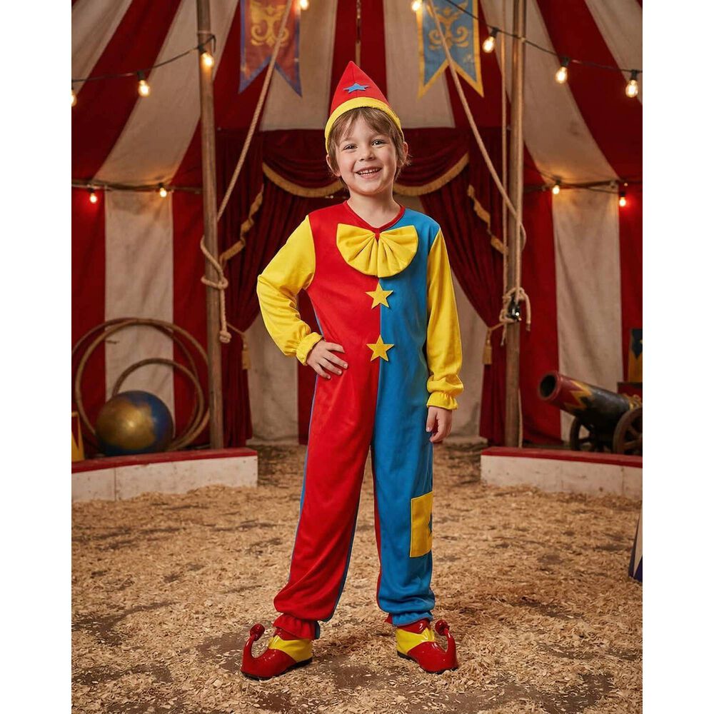 Disfraz Cosplay Payaso Buf&oacute;n Ni&ntilde;o image number 6.0