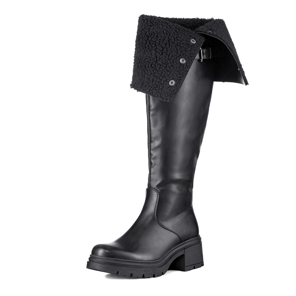 Botas Largas Mujer De Moda Comodo Tacon Grueso Weide Czy615 image number 5.0