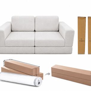 Sof&aacute; Modular 2 Cuerpos En Tela Comprimida 210x100x65cm