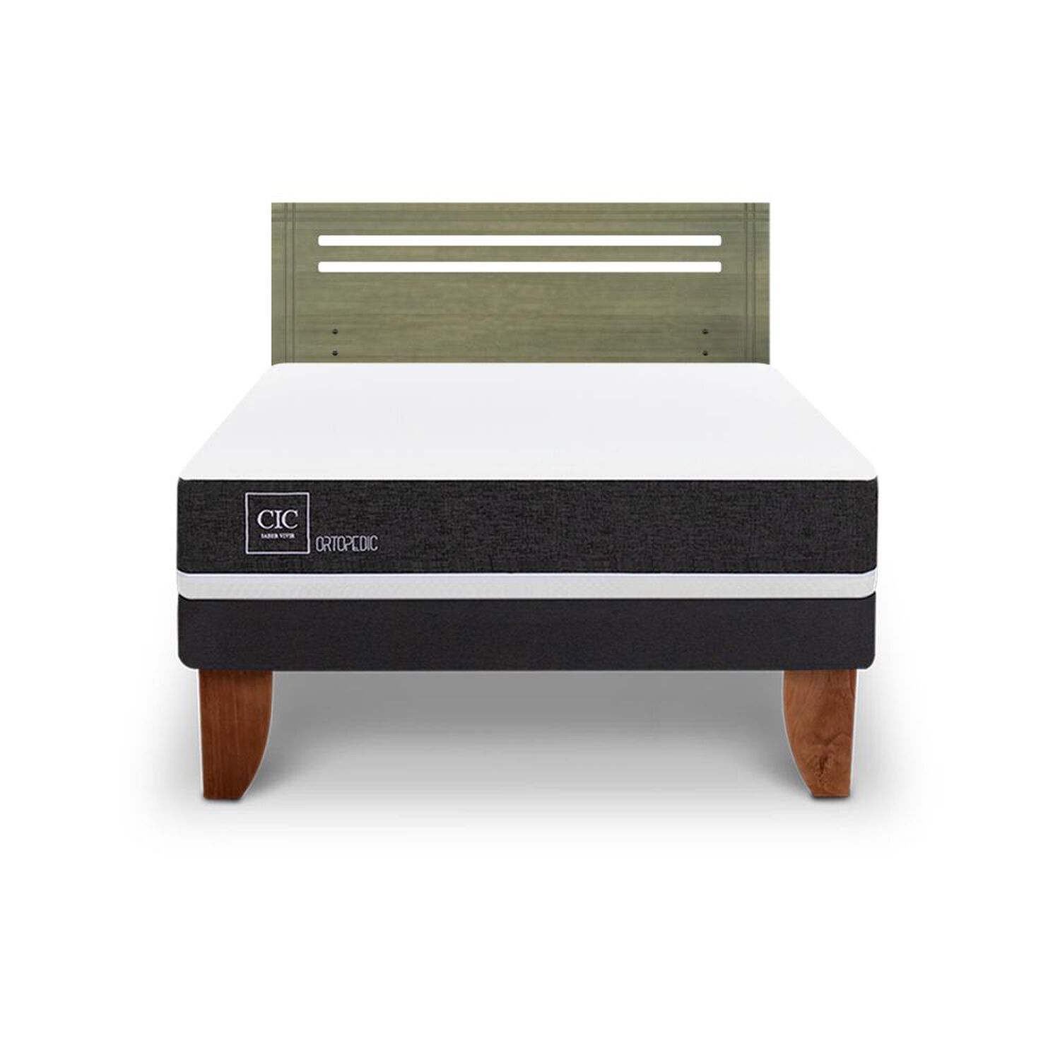 Cama Europea Cic Ortopedic / 2 Plazas / Base Normal + Respaldo image number 0.0