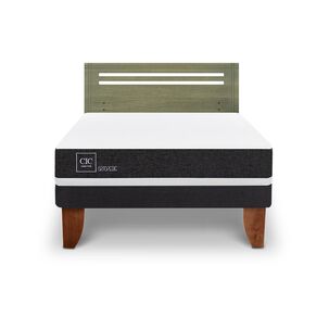 Cama Europea Cic Ortopedic / 2 Plazas / Base Normal + Respaldo