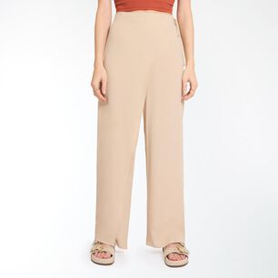 Pantal&oacute;n Con Capa Y Amarras Tiro Medio Regular Mujer Freedom