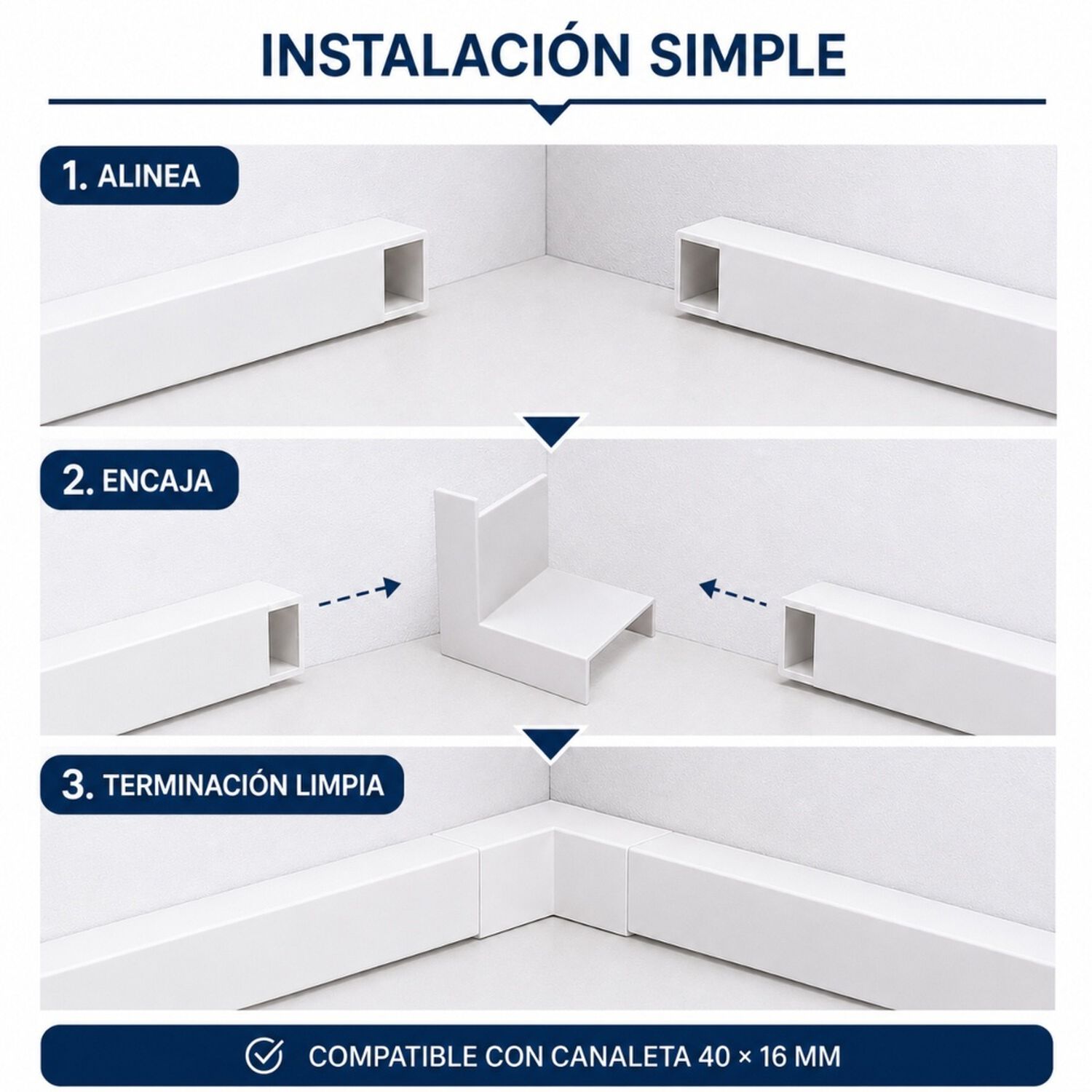 Angulo Interior Canaleta 40&times;16 Mm Pack 4un image number 6.0