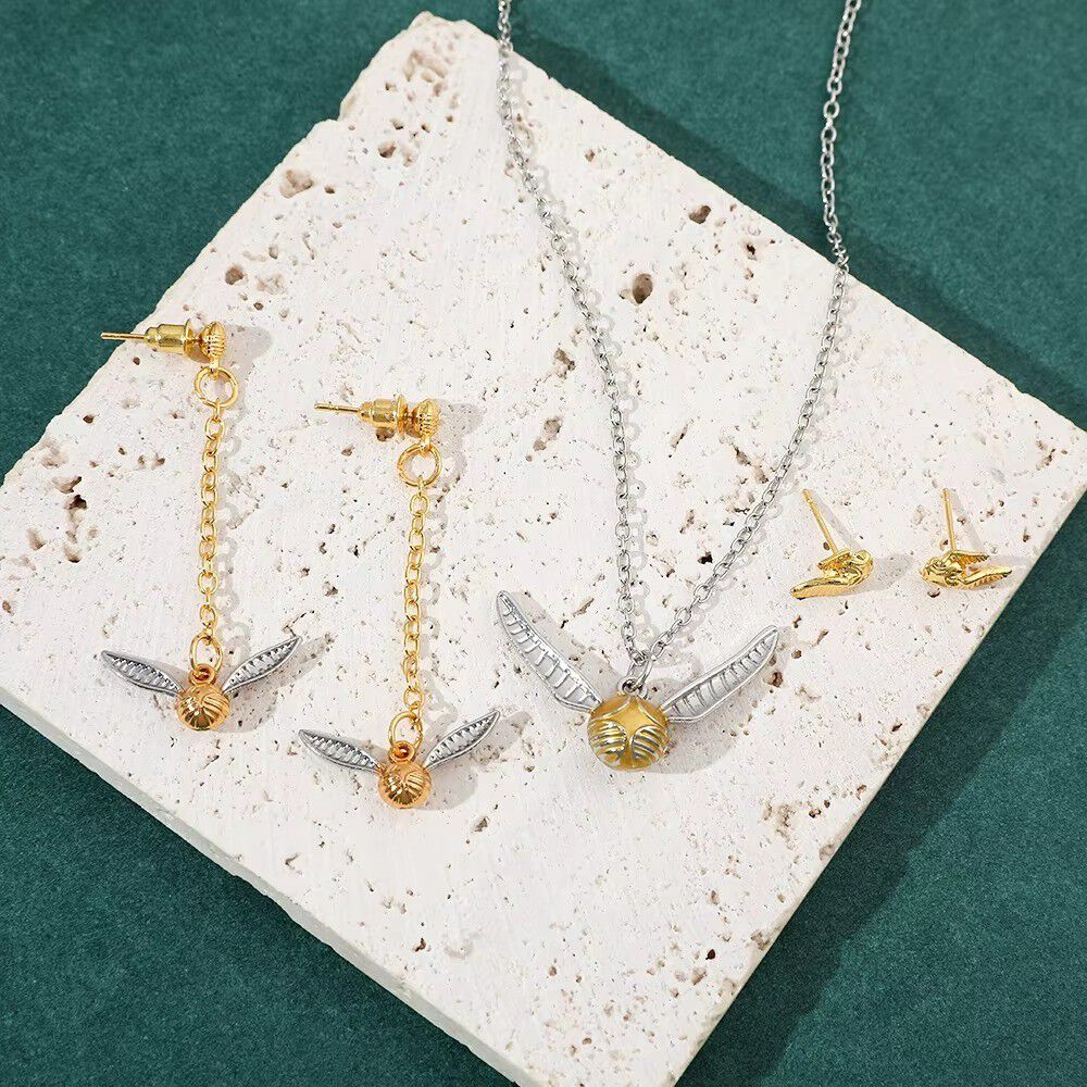 Set Collar Aros Golden Snitch Harry Potter image number 1.0