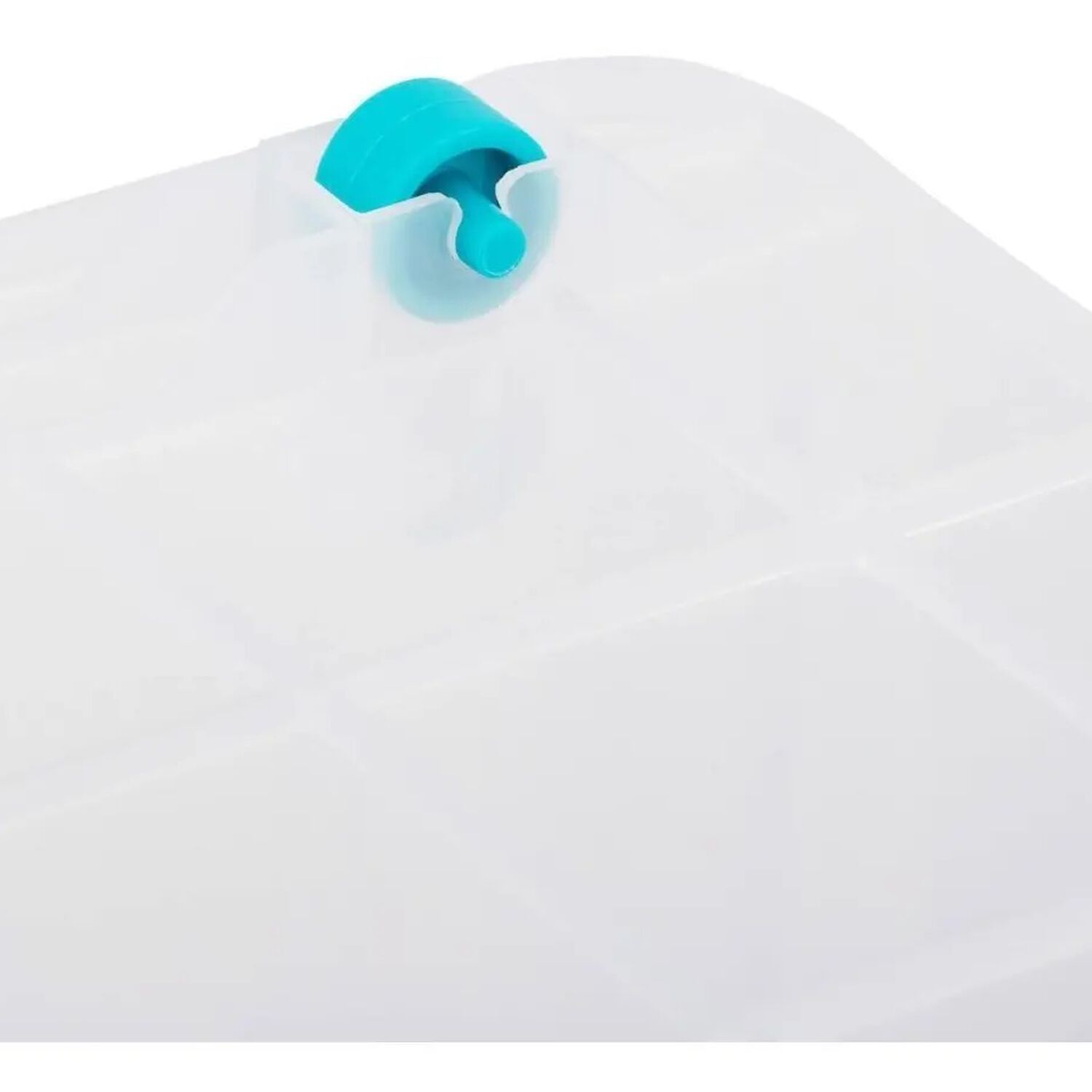 Caja Organizadora Almacenamiento Suprema 50 Lts Color Transparente Tapa Turquesa image number 5.0