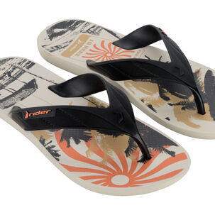 Sandalia Hombre Beige/negro Strike Rider