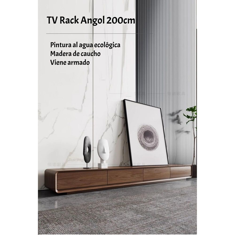 Mueble De Tv Rack Madera Viene Armado 200cm Angol image number 5.0