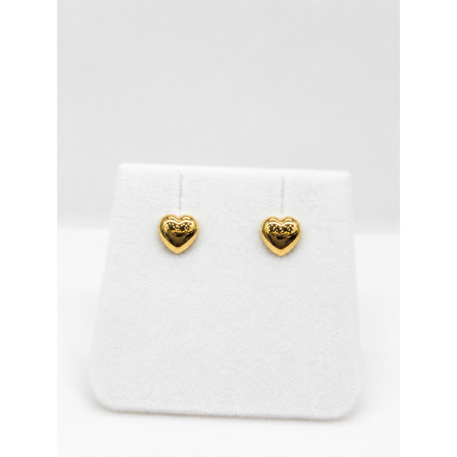 Aros Coraz&oacute;n Oro 18k 7mm No3 Atornillados 1gr Mujer Dorado image number 7.0
