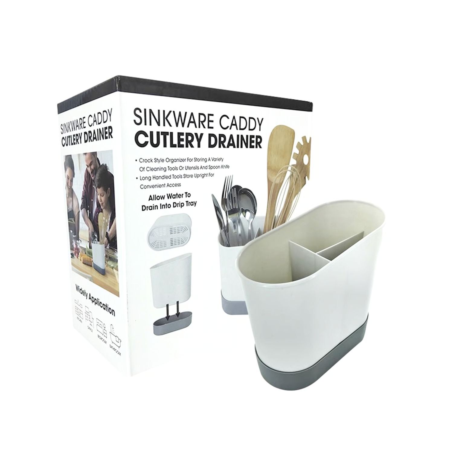 Escurridor De Cubiertos Organizador Cocina Moderno Blanco image number 0.0