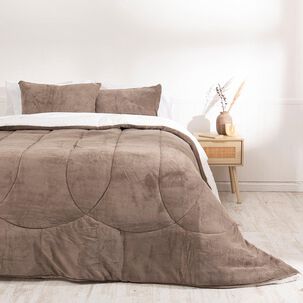 Plumon Coral Sherpa Super King Taupe