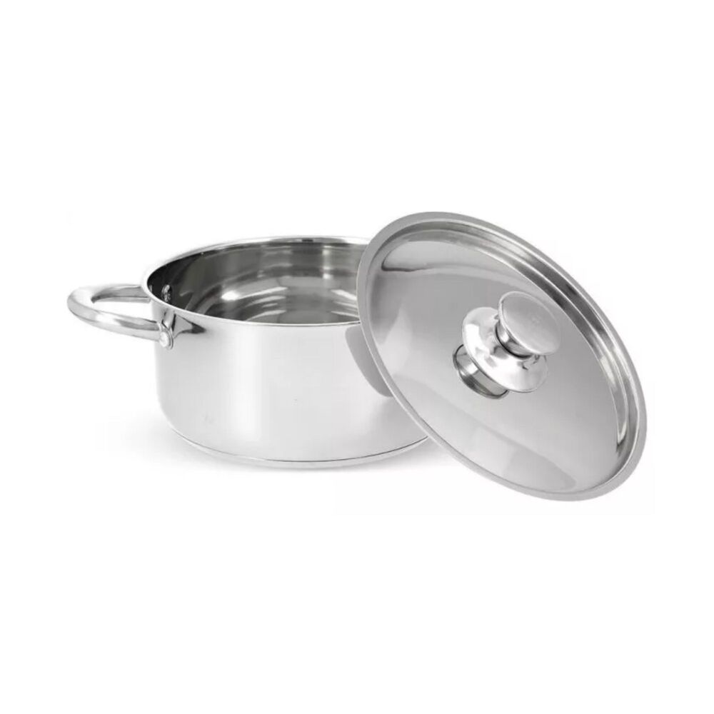 Juego Batería 6 Piezas Olla Cocina Acero Inoxidable Plateado image number 1.0