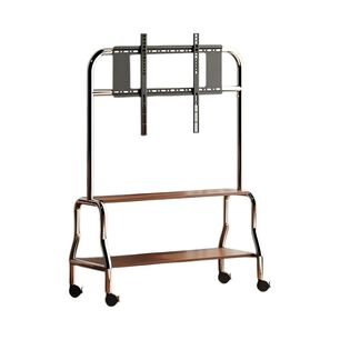 Soporte Tv Rack Pedestal 40&rdquo;-75&rdquo; Ruedas Doble Almacenamiento