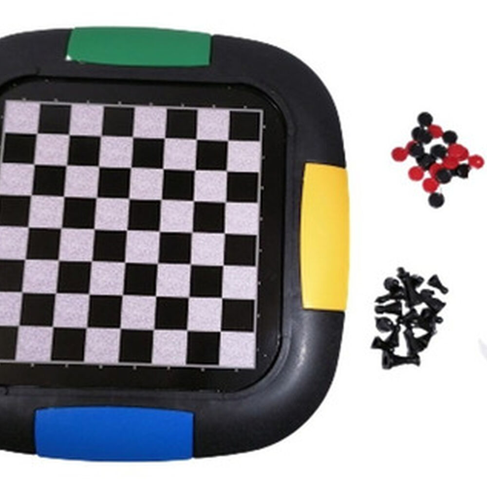 Juego De Mesa 3 En 1 Damas | Ajedrez | Backgammon image number 4.0