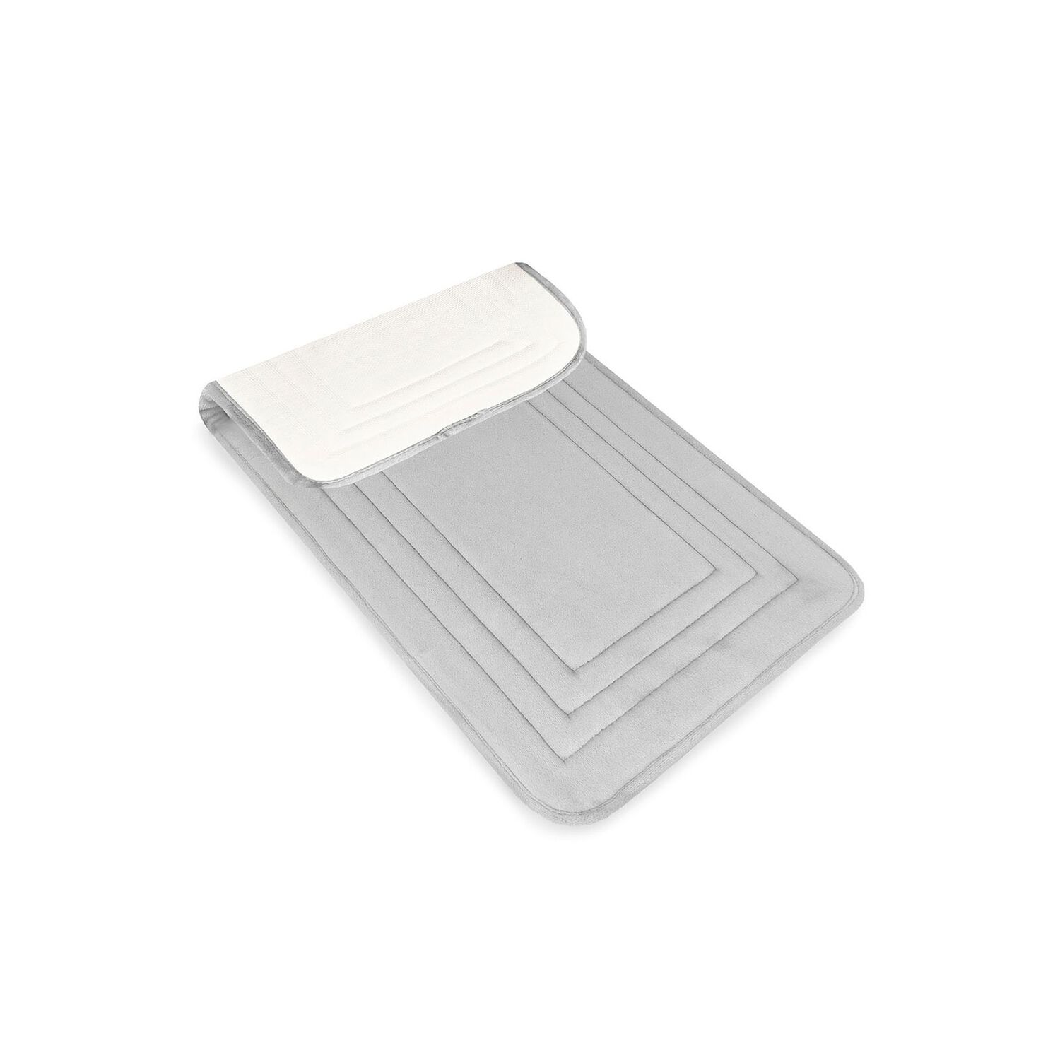 Alfombra De Ba&ntilde;o Nautica Home Enmarcado 40x60cm Memory Foam Gris image number 2.0
