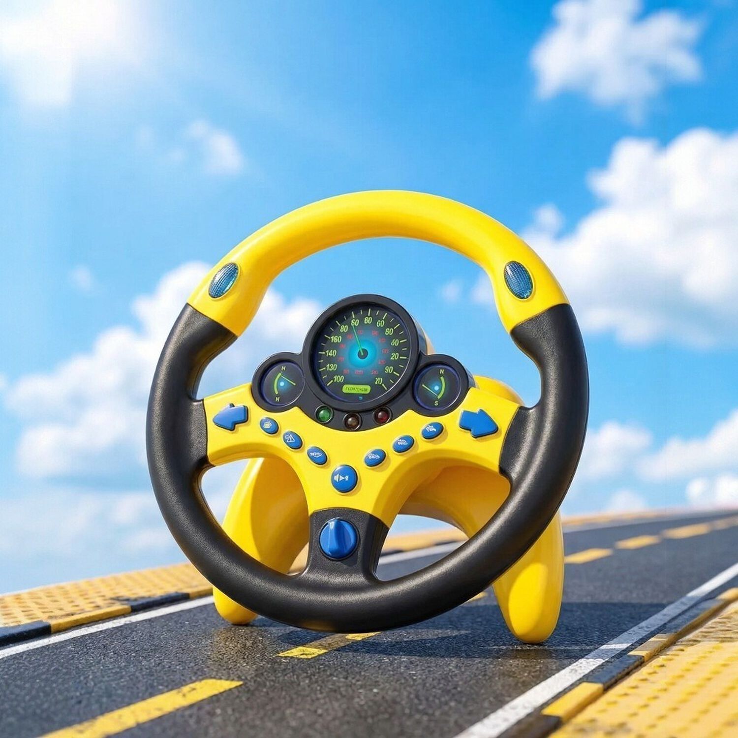Juguete Volante Amarillo Interactivo Para Bebes Luz Y Sonido image number 0.0