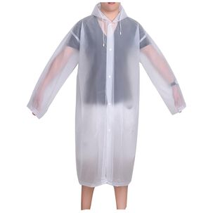 Poncho Impermeable Con Gorro Para Lluvia Transparente