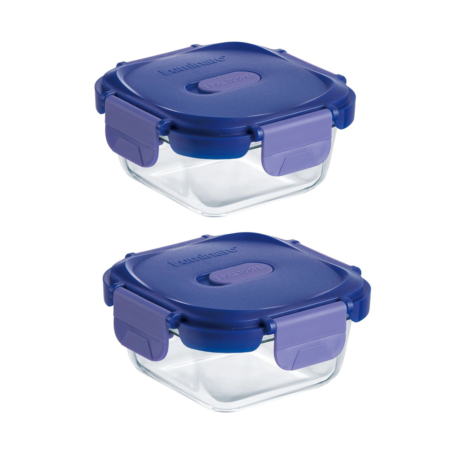 Pack 2 Contenedores Vidrio Herm&eacute;tico Cuadrado 320ml Luminarc image number 0.0