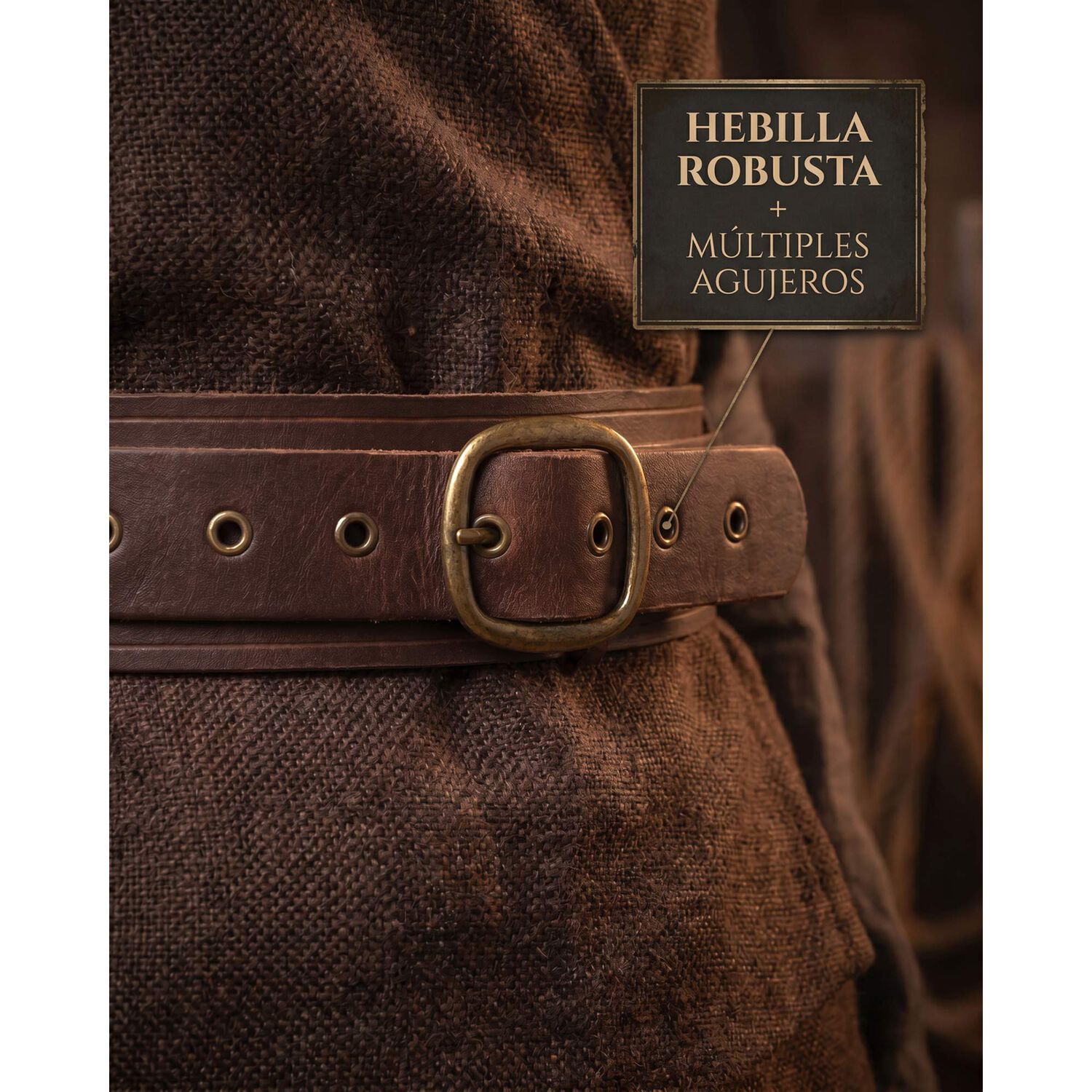 Cinturon Vikingo Medieval De Cuero Pu Accesorio Cosplay image number 36.0