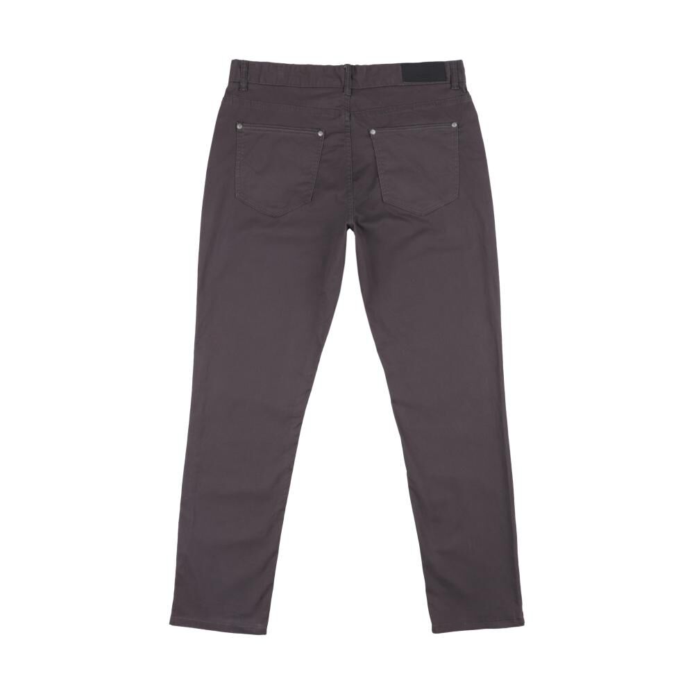Pantalón Liso Tiro Medio Slim Hombre Az Black image number 1.0