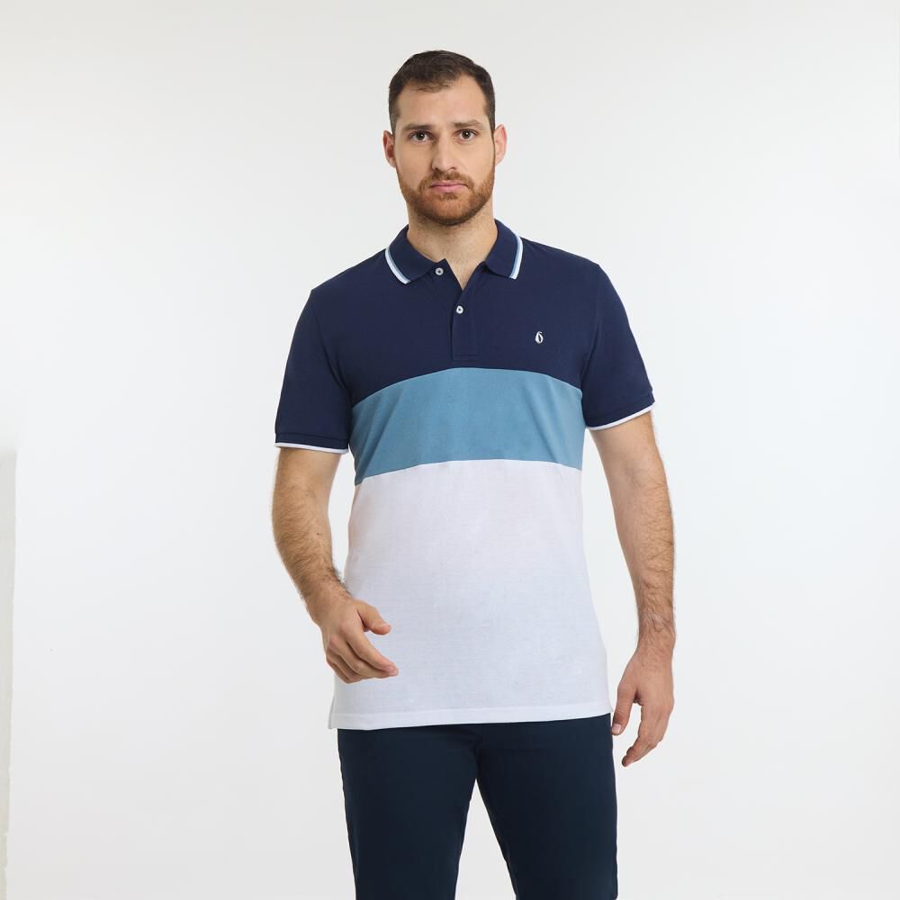 Polera Bloque Color Regular Manga Corta Cuello Piqué Hombre Herald image number 0.0