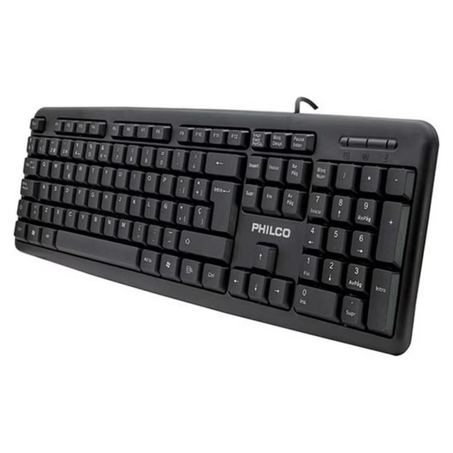 Teclado Standard Usb 105 Teclas Negro image number 0.0