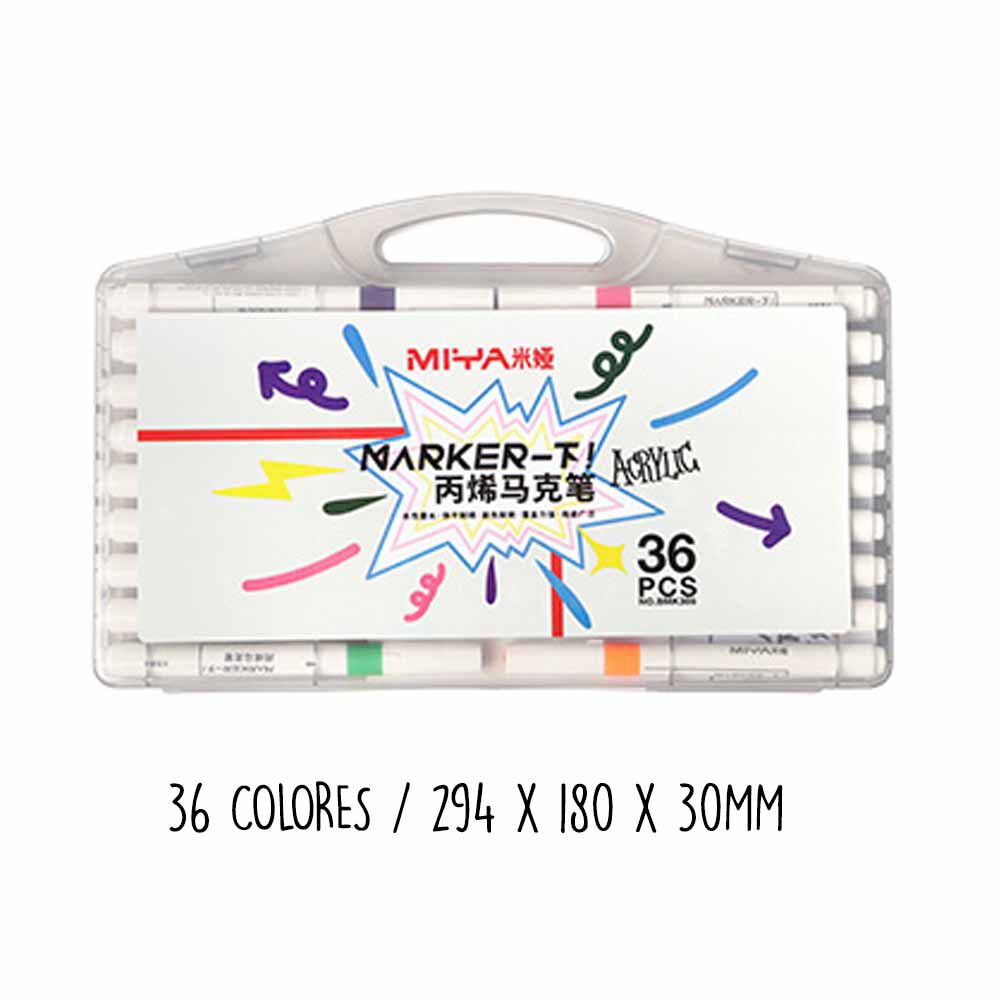 Himi - Miya Set De Marcadores Acrilicos 36 Colores image number 6.0