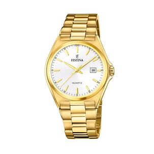 Reloj F20555/2 Festina Blanco Hombre Acero Cl&aacute;sico