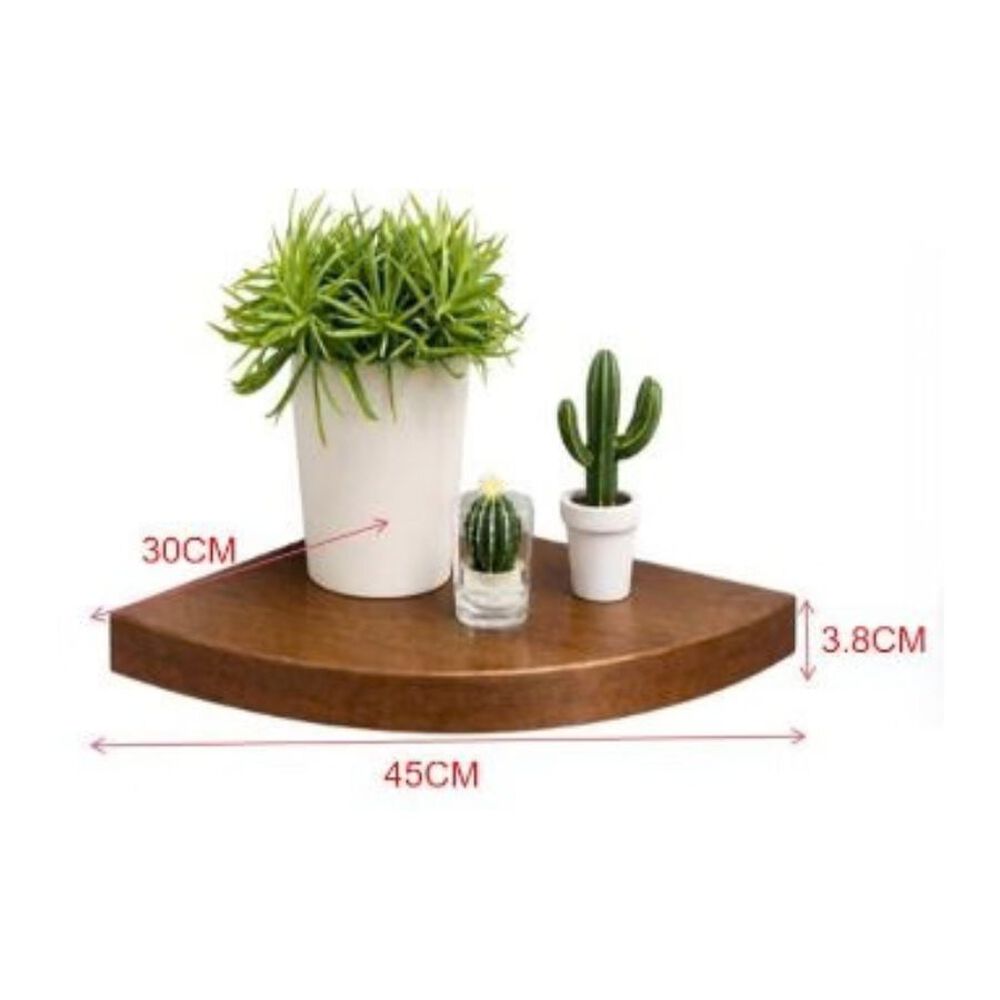 Repisa Esquinera Flotante Decorativa Cafe 45cmx30xc3.8cm image number 2.0