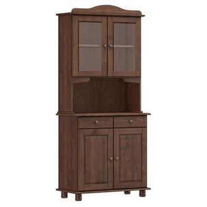 Vitrina Santa F&eacute; 4 Puertas + 2 Cajones Caoba