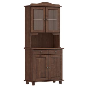 Vitrina Santa Fé 4 Puertas + 2 Cajones Caoba